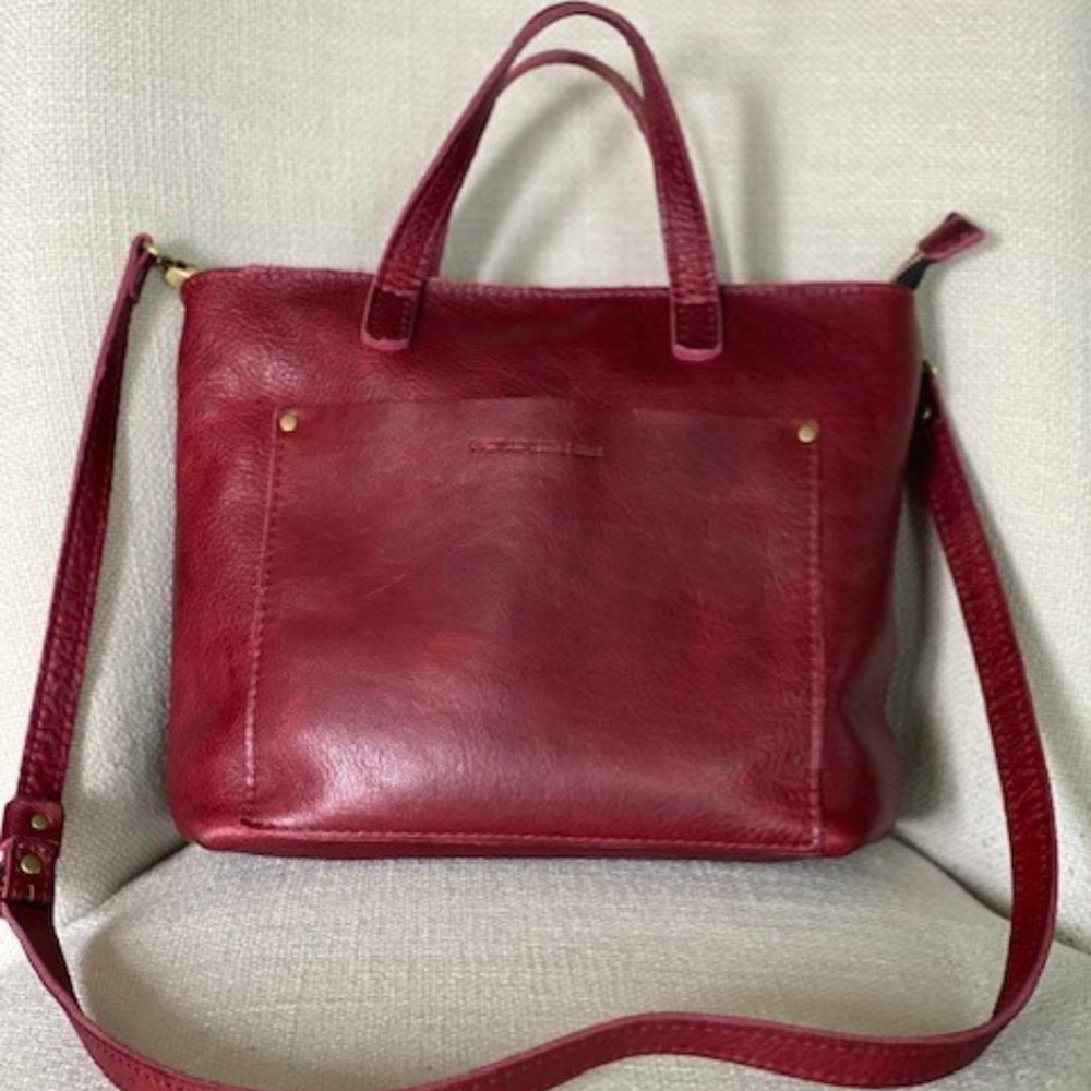 Portland Leather Goods Sangria Medium Crossbody Tote